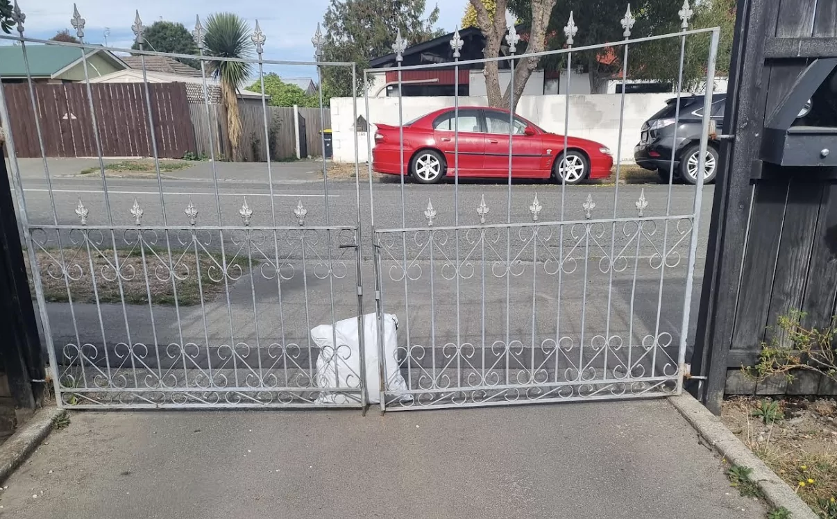 Parcel left outside a property on a road. 